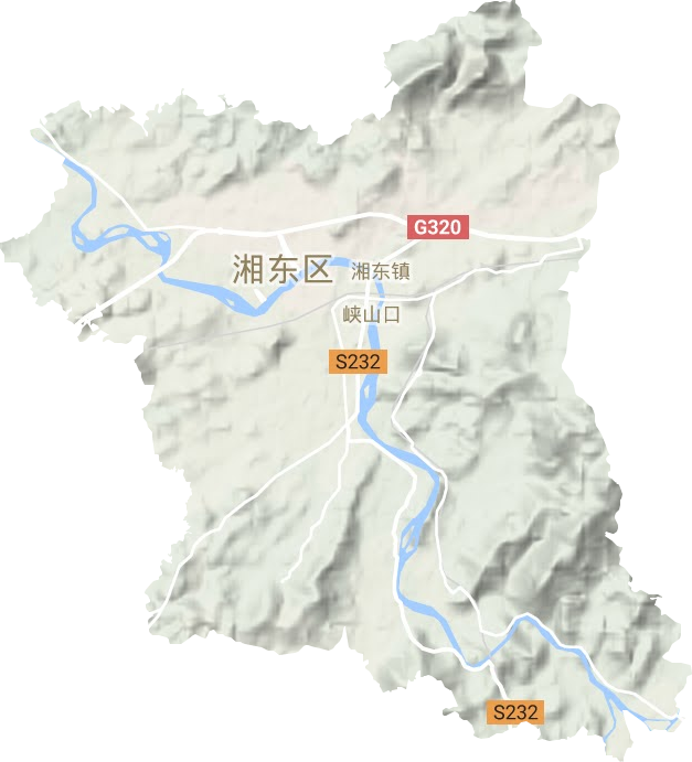 湘东镇地形图