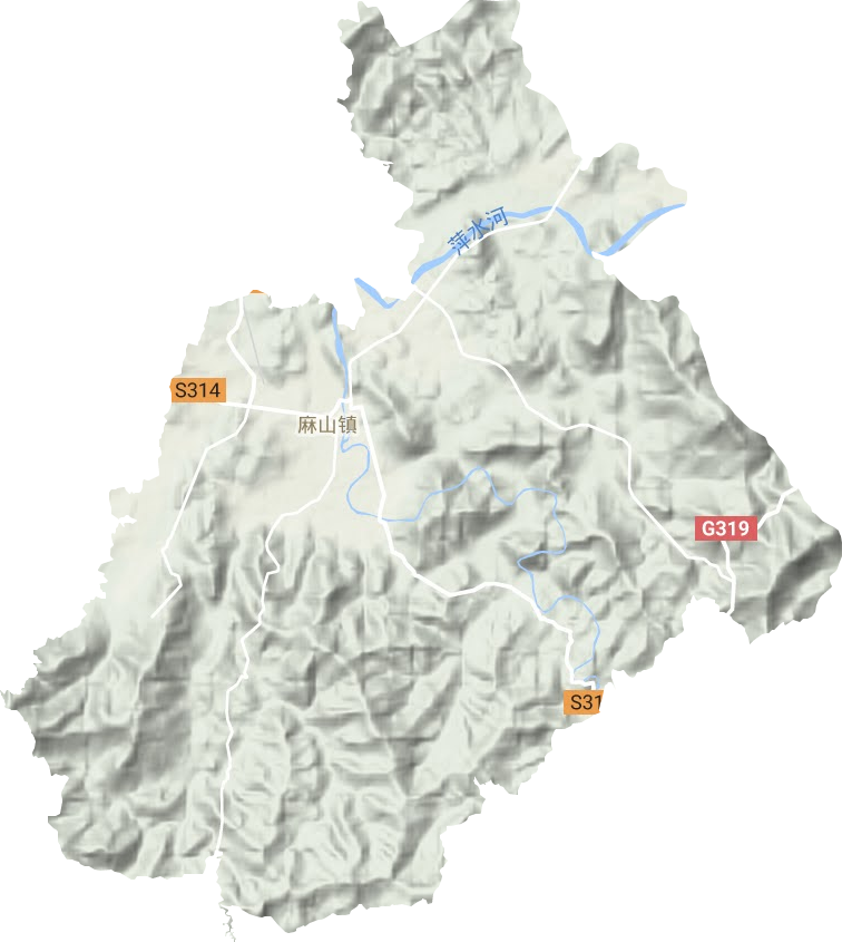 麻山镇地形图