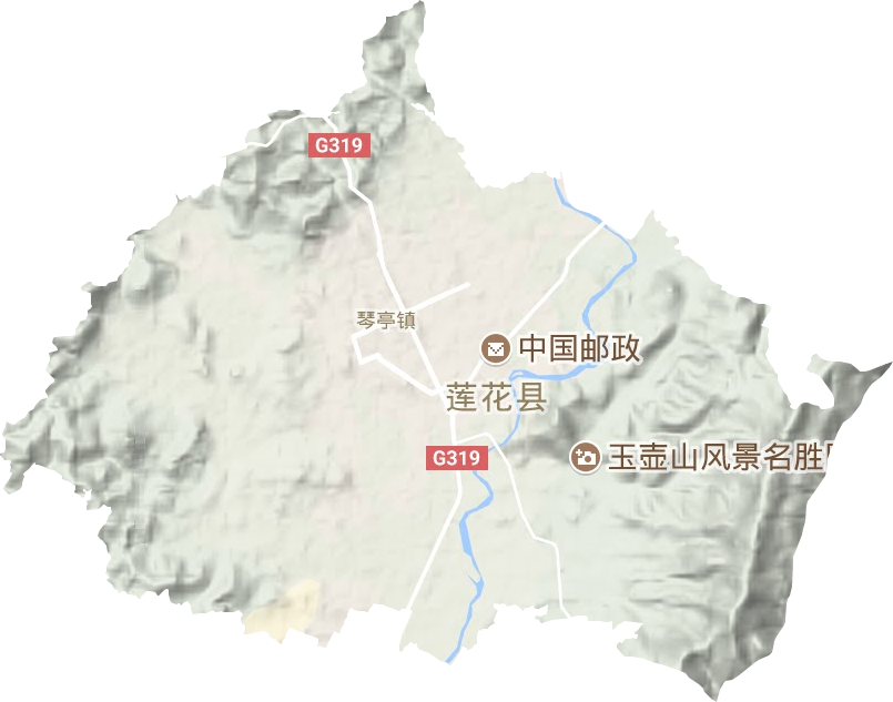 琴亭镇地形图