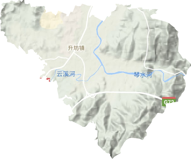 升坊镇地形图