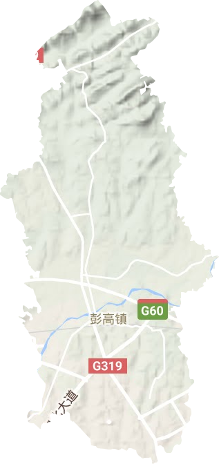 彭高镇地形图