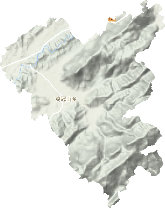 鸡冠山乡地形图