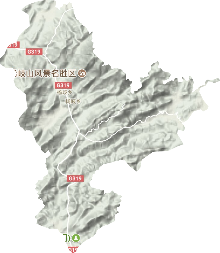 杨岐乡地形图