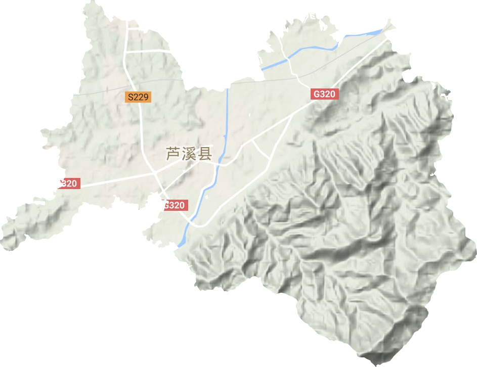 芦溪镇地形图