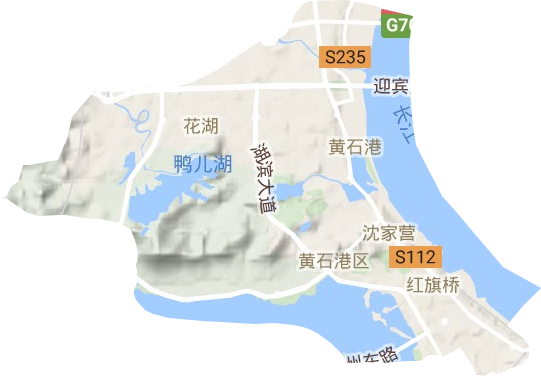 黄石港区地形图