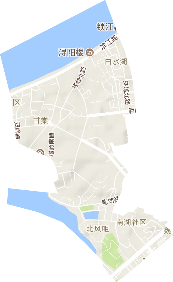 甘棠街道地形图
