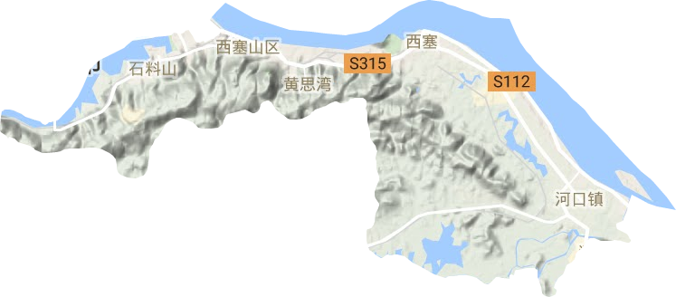 西塞山区地形图