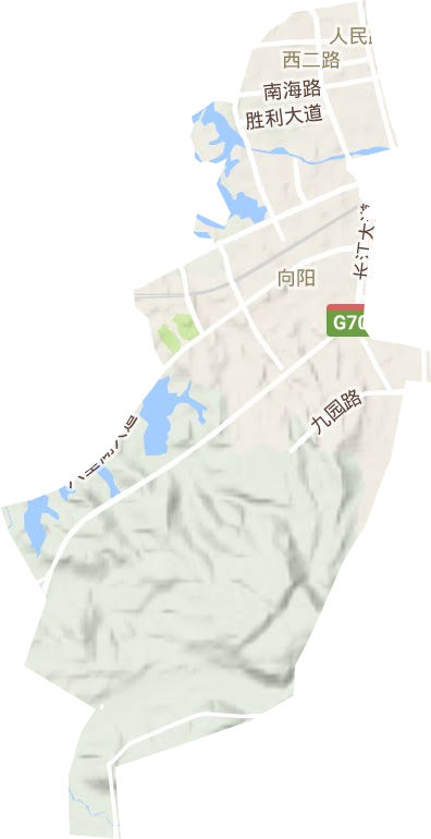 向阳街道办事处（九江经济技术开发区）地形图