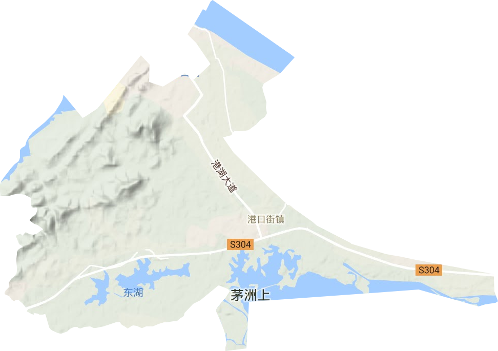港口街镇地形图