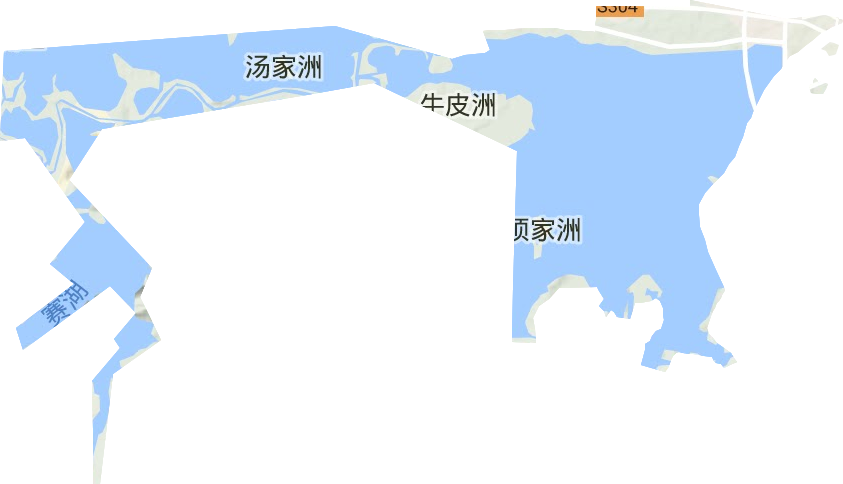 赛城湖水产场地形图