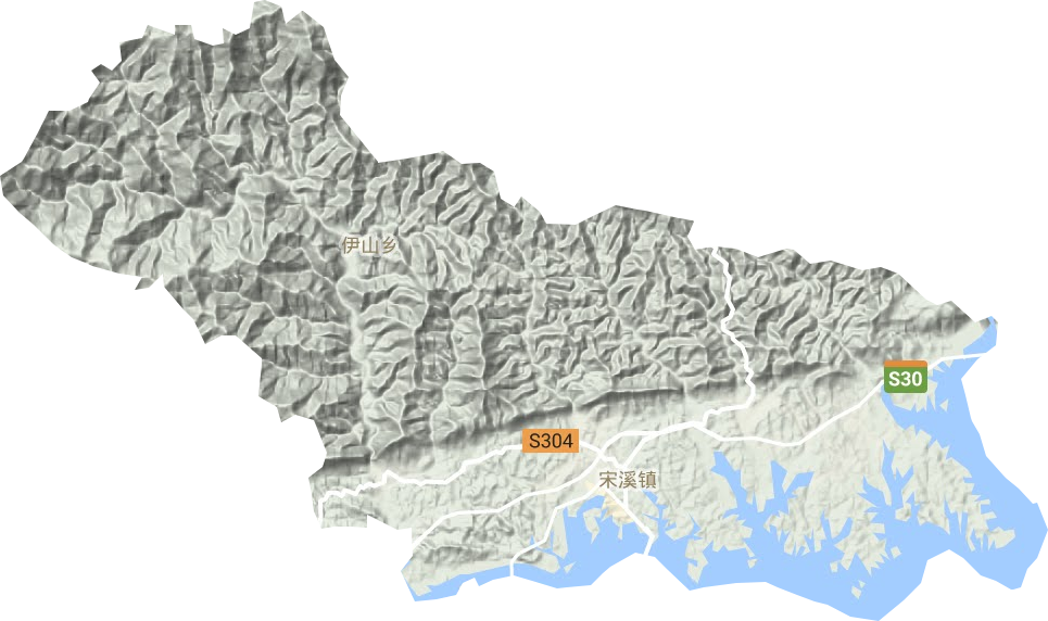 宋溪镇地形图