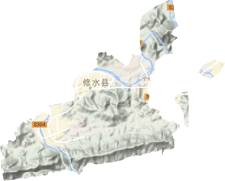 义宁镇地形图