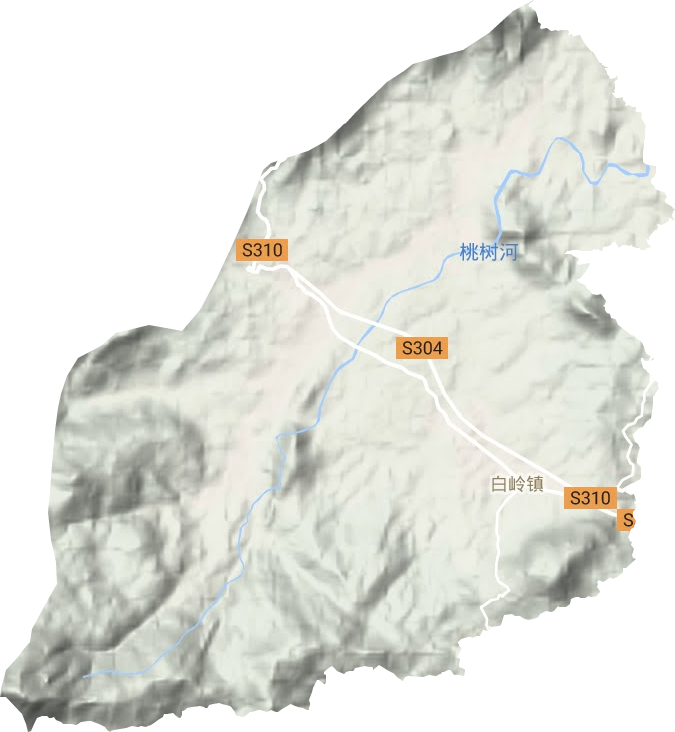 白岭镇地形图