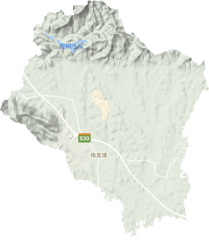 梅棠镇地形图