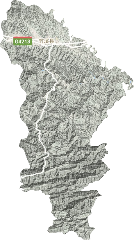 竹溪县地形图