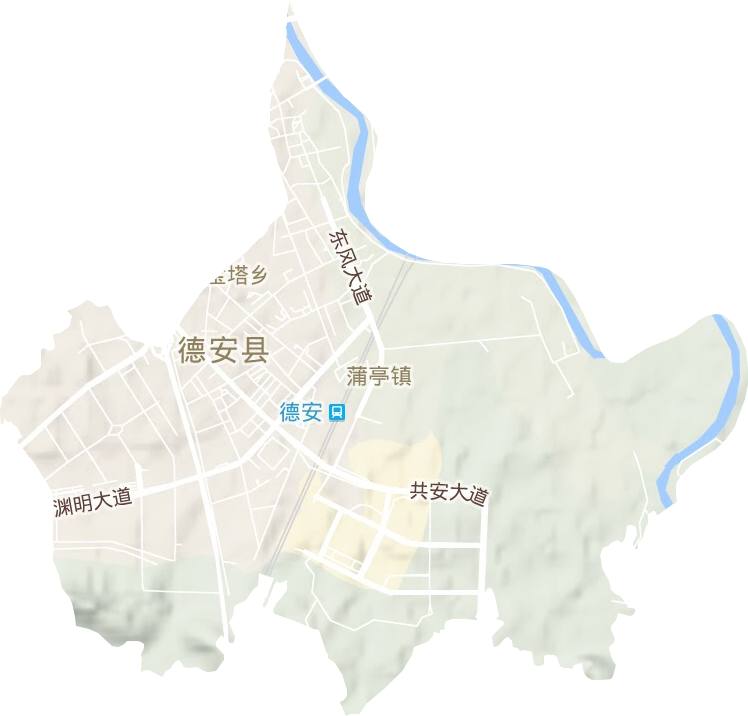 蒲亭镇地形图