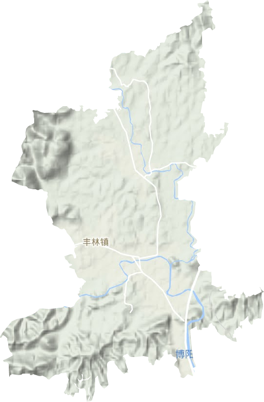 丰林镇地形图