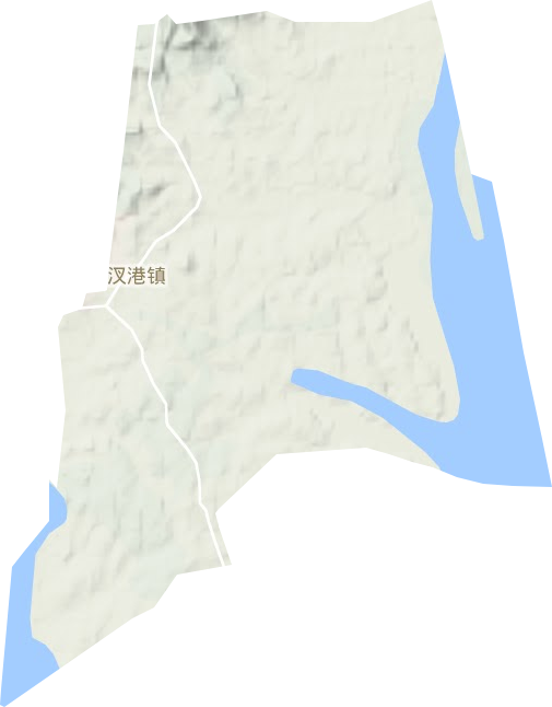 三汊港镇地形图