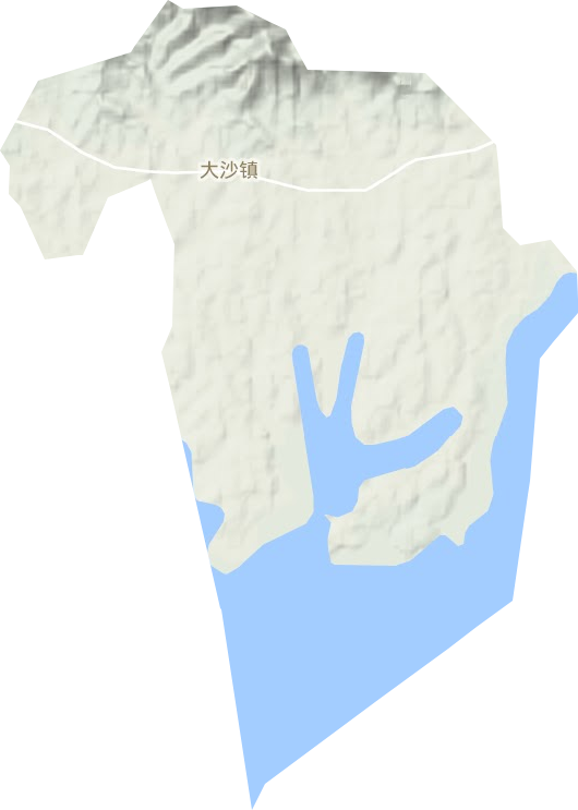 大沙镇地形图