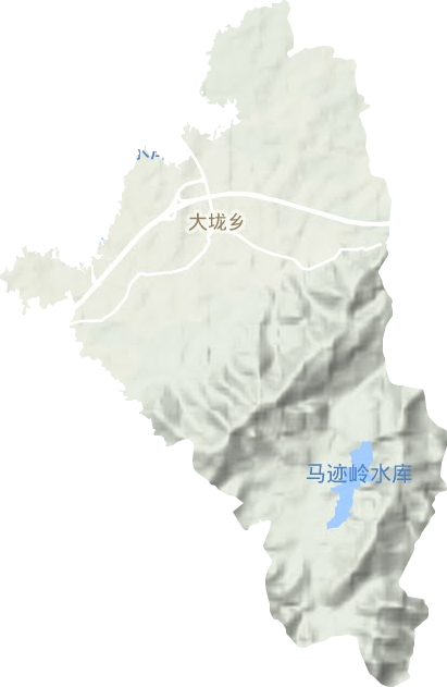 大垅乡地形图
