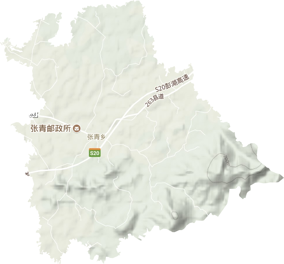 张青乡地形图