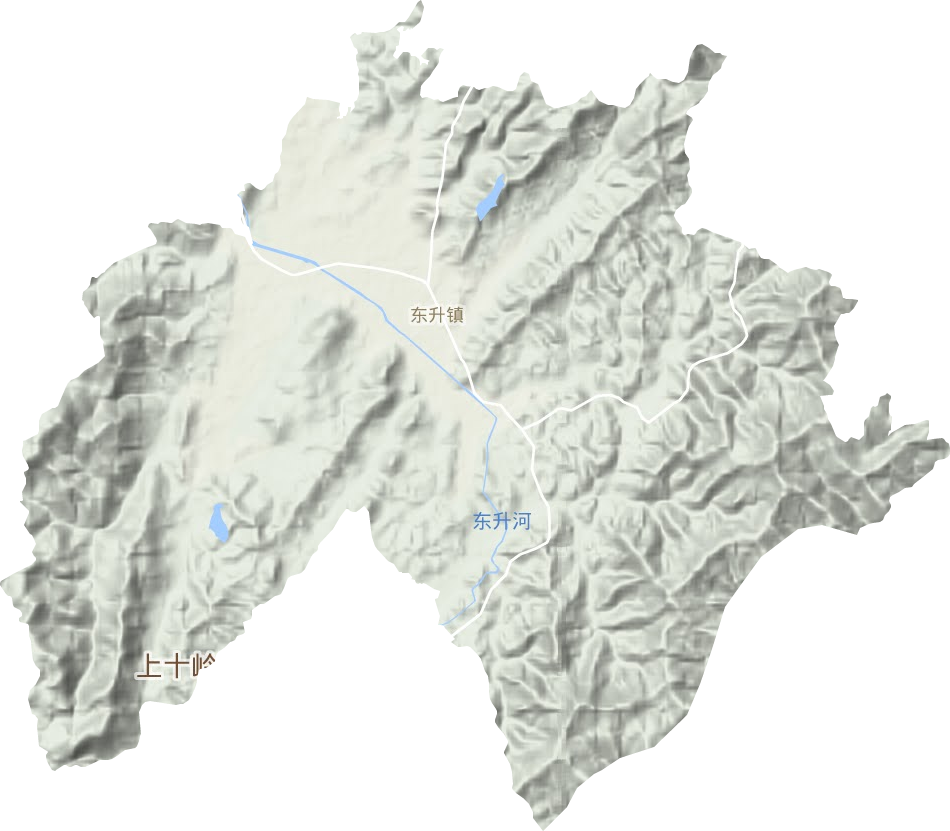 东升镇地形图