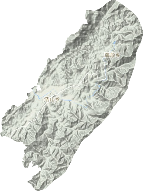 浩山乡地形图