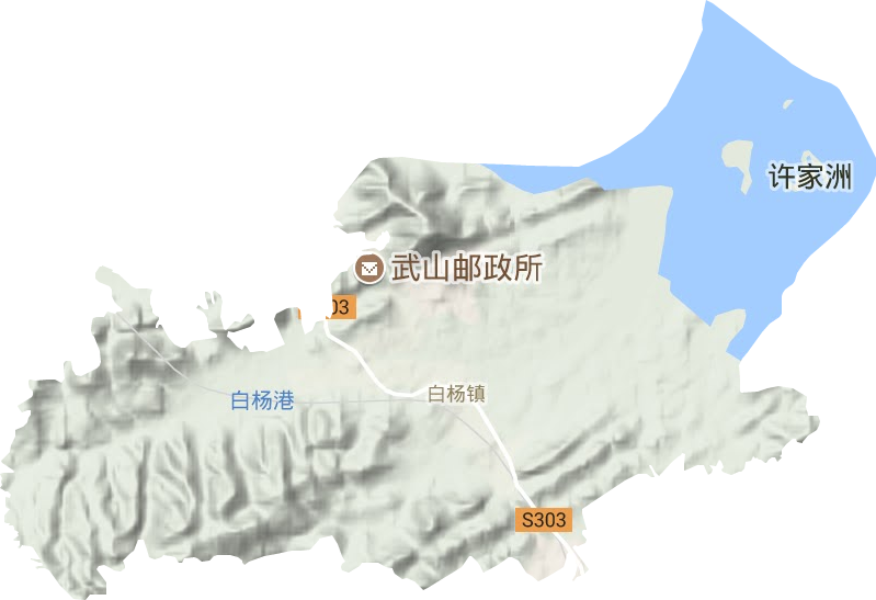 白杨镇地形图