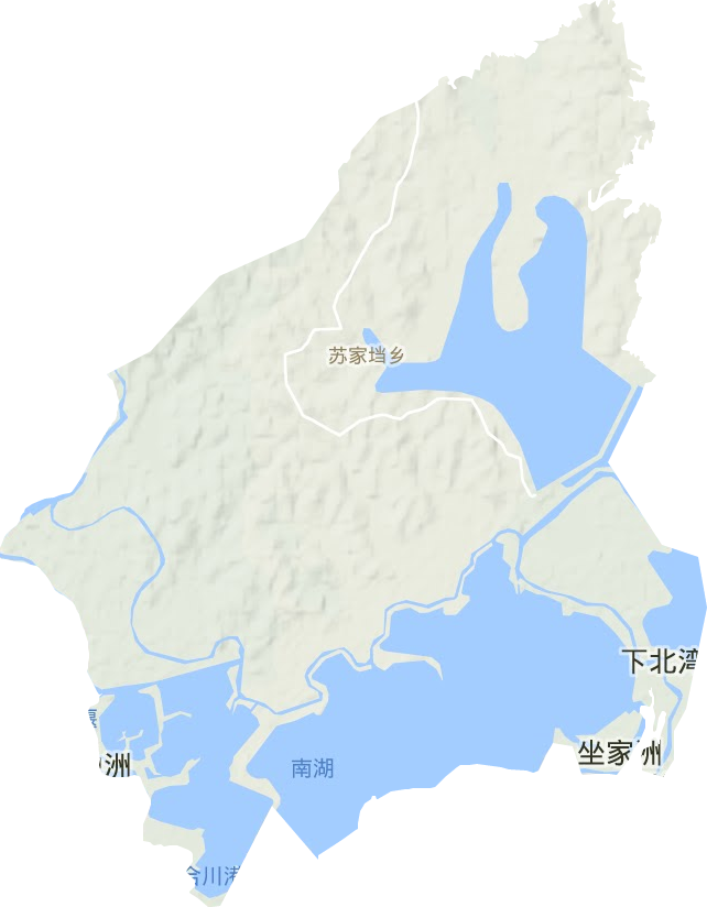 苏家垱乡地形图