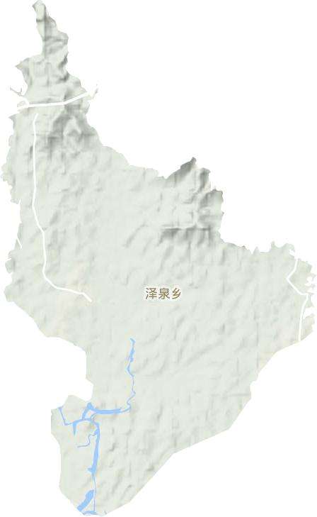 泽泉乡地形图