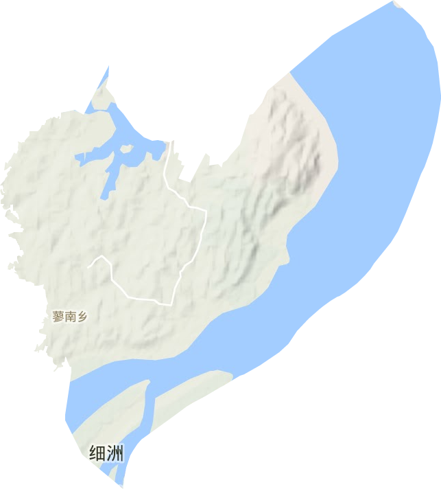 蓼南乡地形图