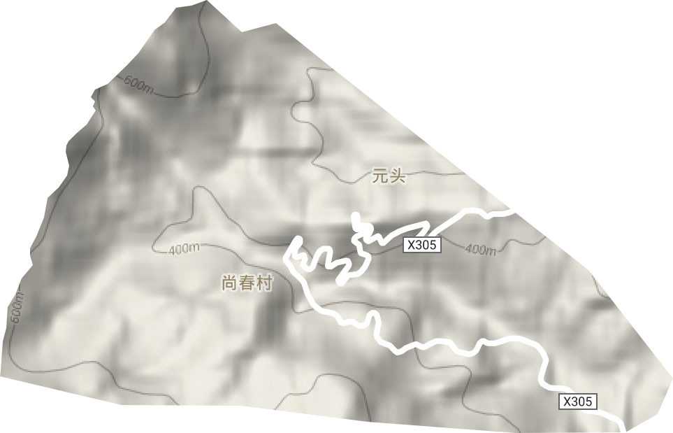 上村林场地形图