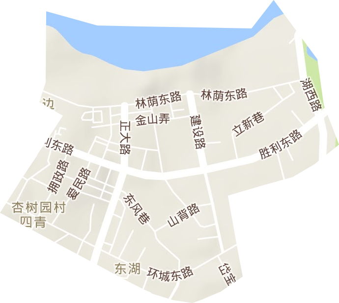 江边街道地形图