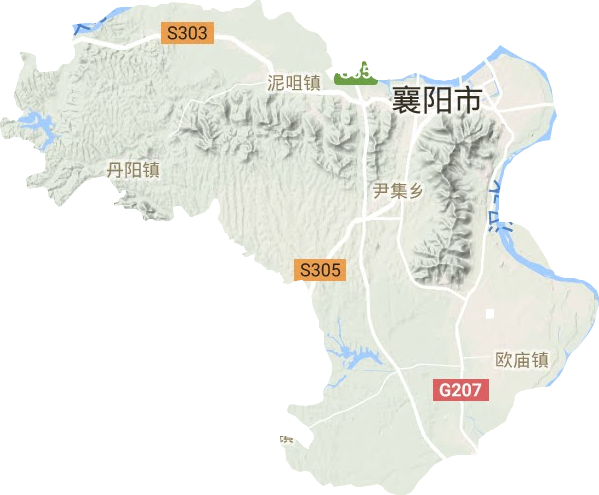 襄城区地形图