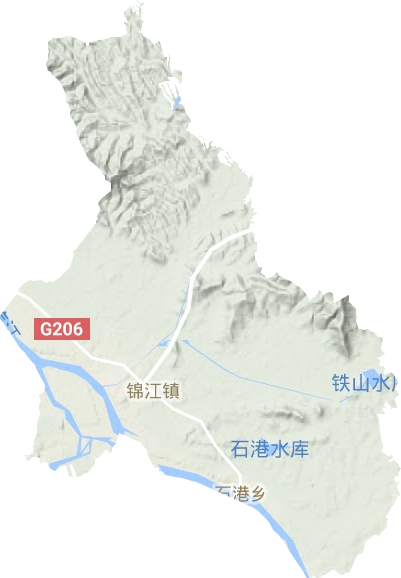 锦江镇地形图