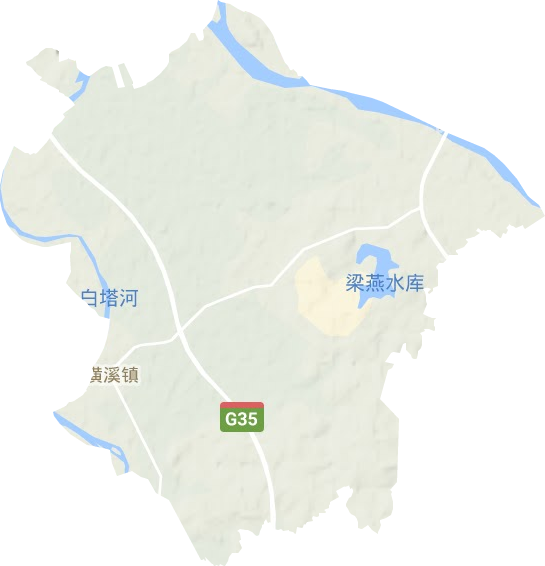 潢溪镇地形图