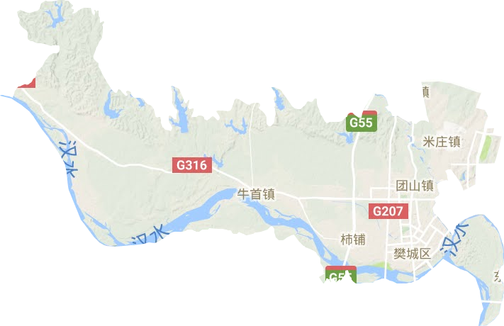 樊城区地形图