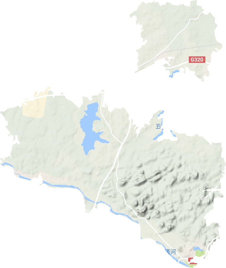 洪湖乡地形图