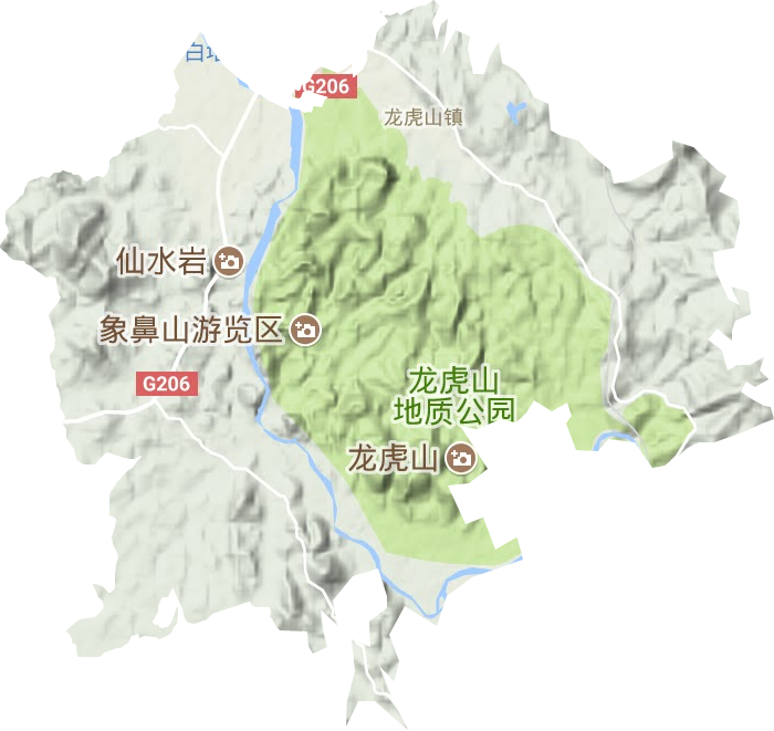 龙虎山镇（龙虎山风景旅游区管委会）地形图