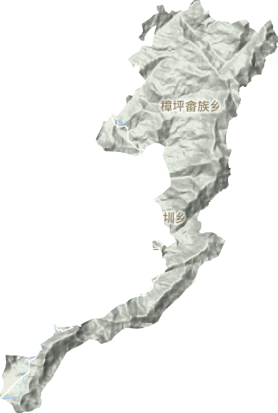 樟坪畲族乡地形图