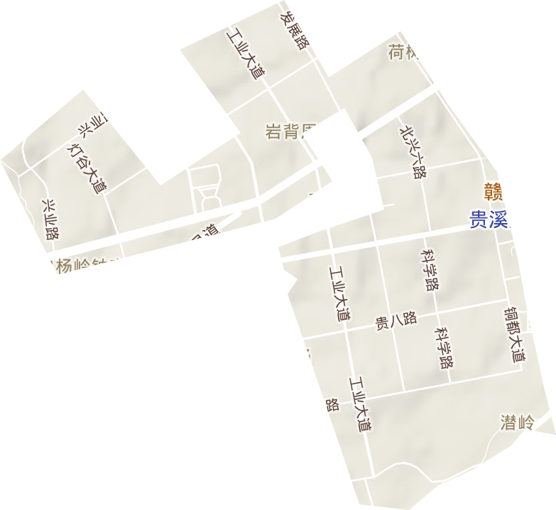 贵溪市工业园区地形图