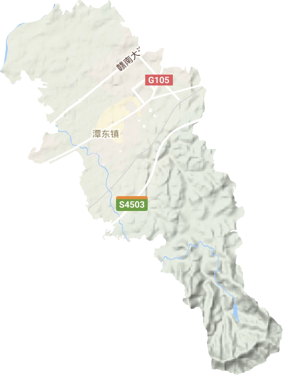 潭东镇（赣州经济技术开发区）地形图