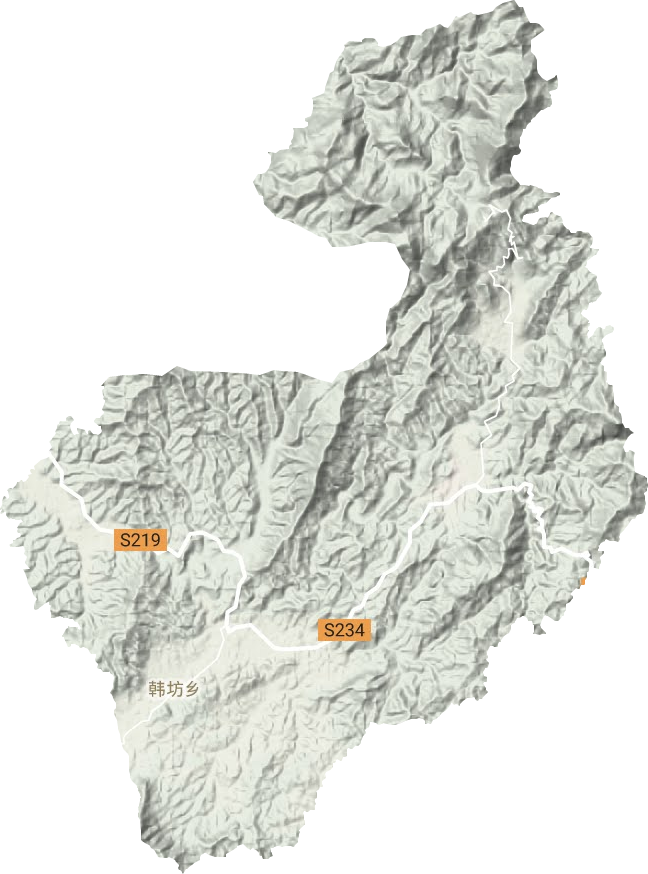 韩坊乡地形图