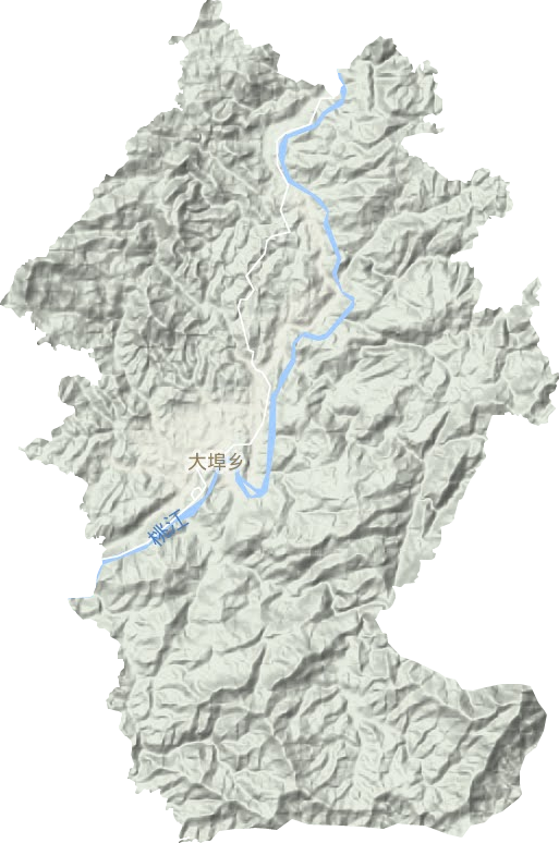 大埠乡地形图