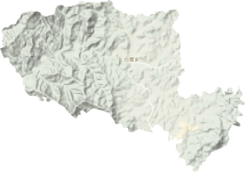 白鹭乡地形图