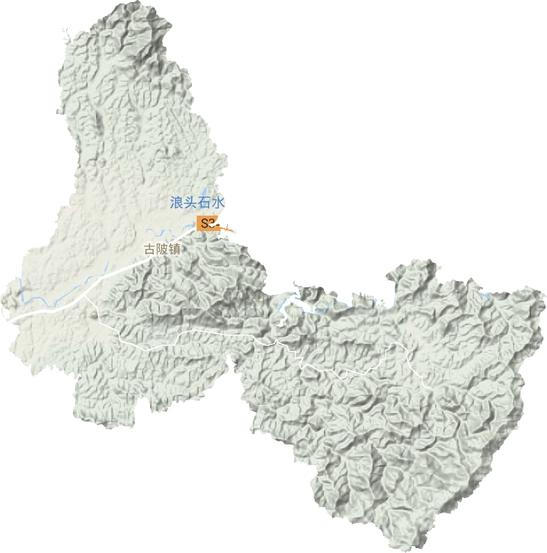 古陂镇地形图