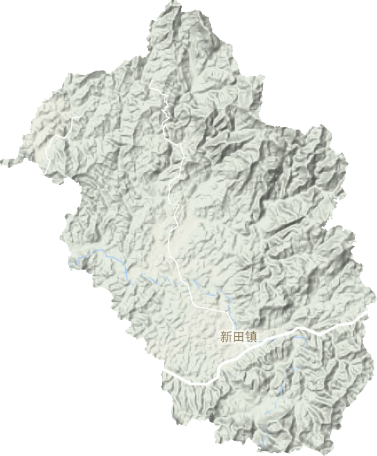 新田镇地形图