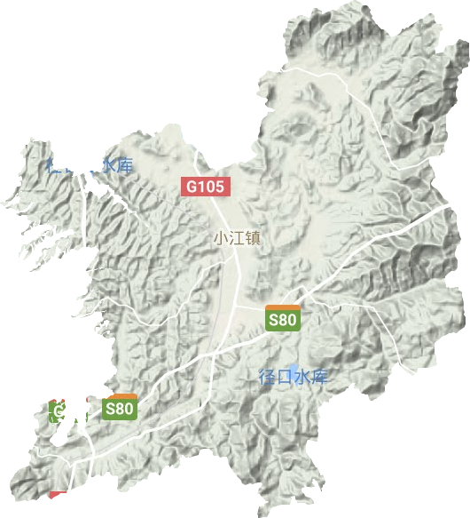 小江镇地形图