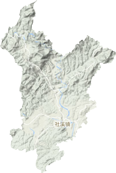 社溪镇地形图