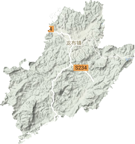 龙布镇地形图